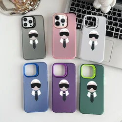 Phone Case for iPhone 12 11 13 14 15 16 Max Pro Plus IMD Plating Cover Famous Designer Head Portrait