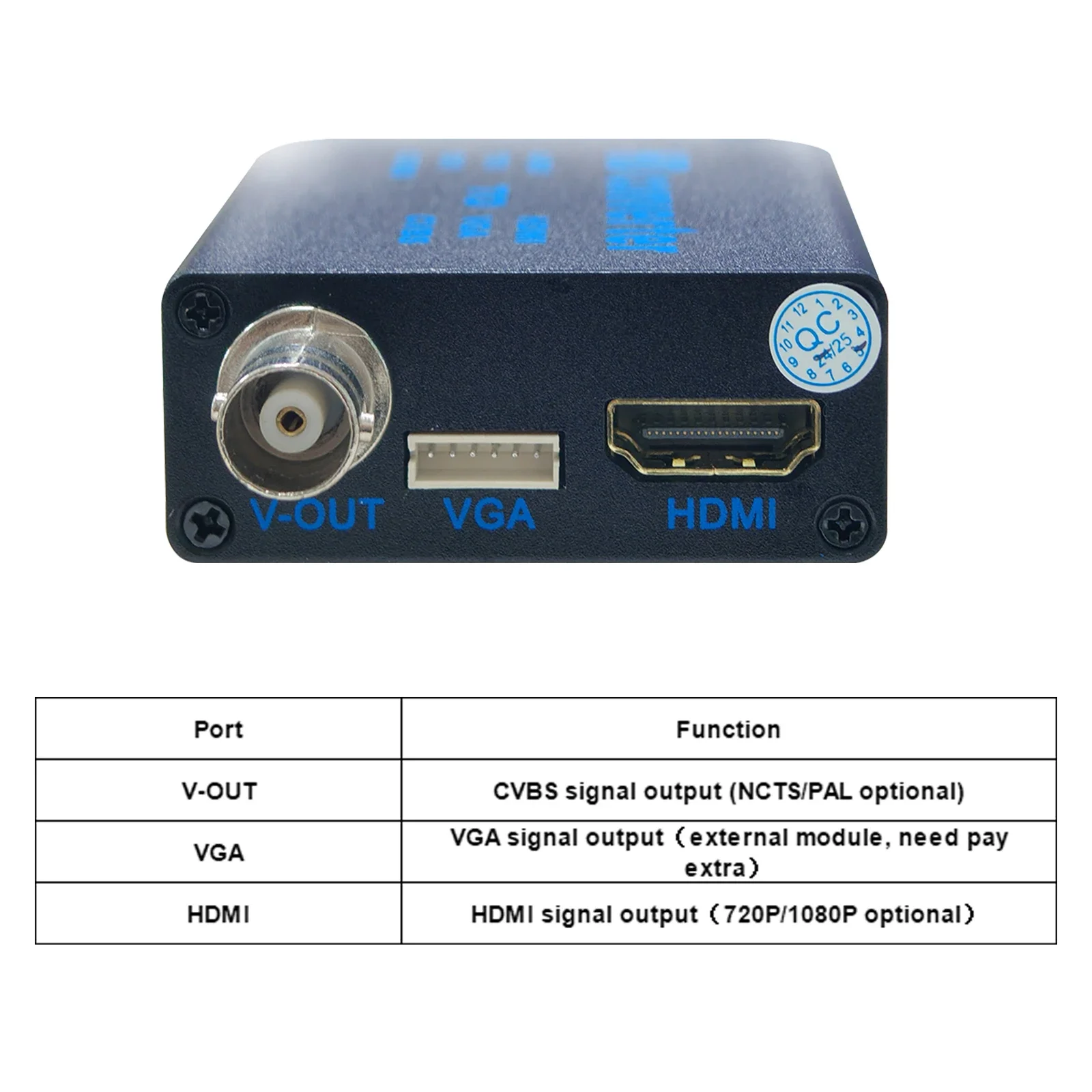 Imagem -03 - Conversor de Sinal de Vídeo de Alta Definição Conversor hd Ahd41 Ahd Tvi Cvi Sinal Cvbs para Hdmi Vga Cvbs em 1