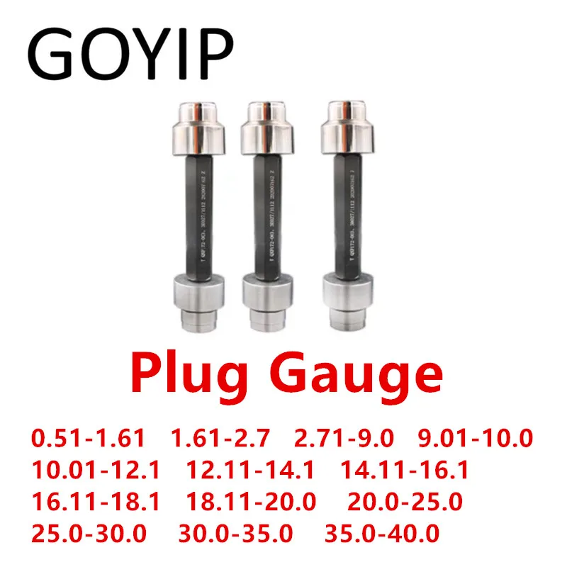 0.51-1.61 2.71-9.0 12.11-14.1 18.11-20.0 30.0-35.0 35.0-40.0 Double-ended Plug Gauge GO NOGO Sleeve Gage Support Customization