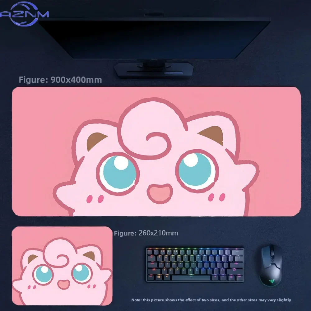 Cartoon Pokémon Jigglypuff Series Multi-Size  Mouse Pad High Quality Office Girls Non-slip Mouse Keyboard Pad Table Mat