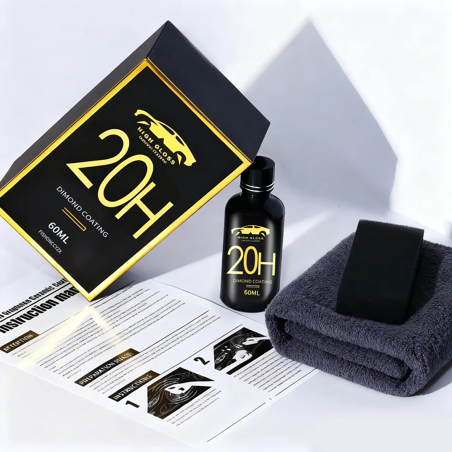 20H Car Nano Diamond Coating 60ml Car Accessories Detailing Scratch Resistant Super Hydrophobic Anti-Uv Anti-Frost Anti-Fouling