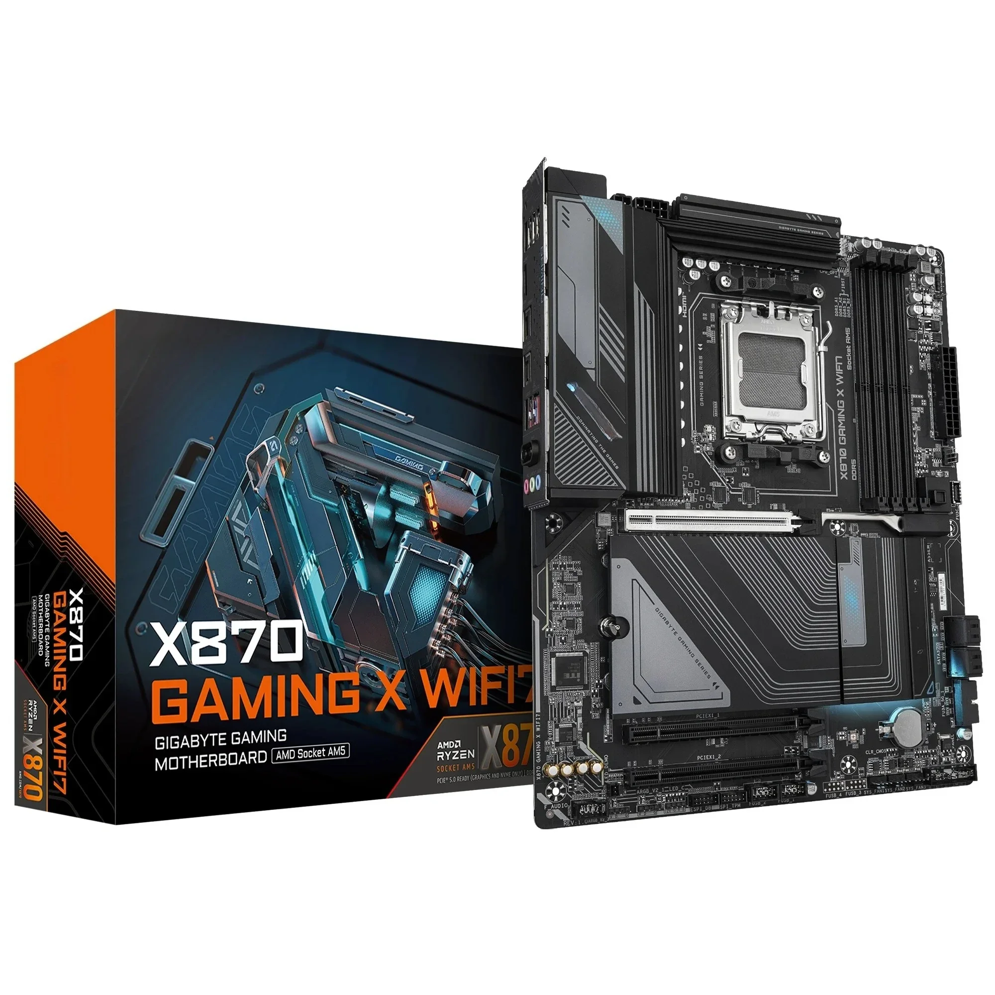 X870 GAMING X WIFI7 Magic Eagle ATX Motherboard Supports Latest AMD9000 Series Four Integrated SATA for Desktop