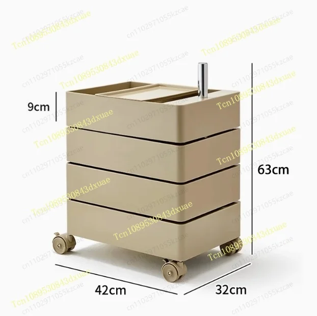 Mobile Rotating Bedside Cabinet - Snack Storage Cart & Multifunctional Nightstand for Bedroom Organization