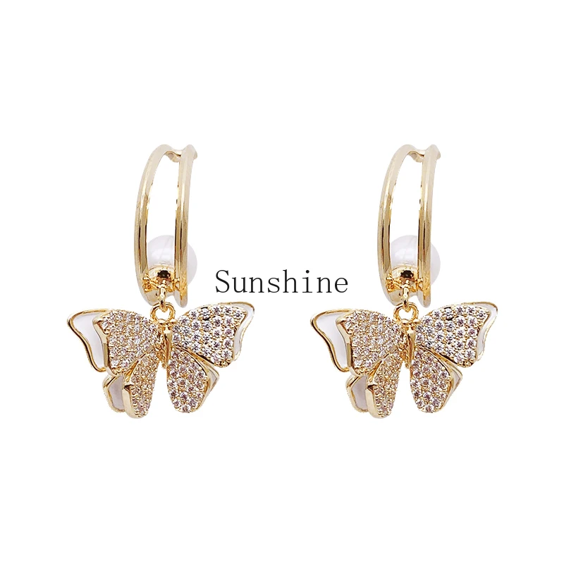 Butterfly light luxury premium earrings