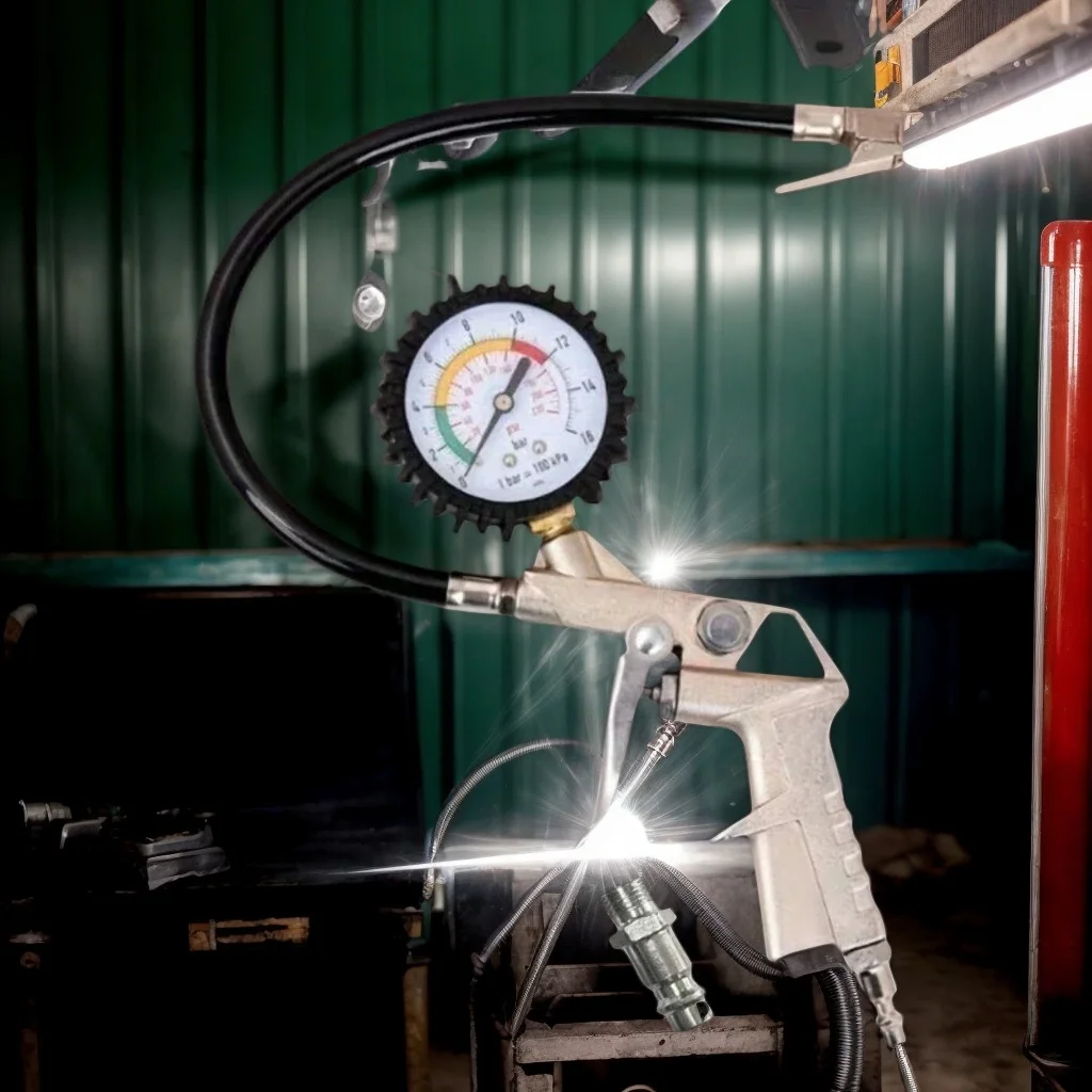 

​ ​ Манометр в шинах для автомобилей, мотоциклов и внедорожников — инструмент для накачивания пистолетного типа для воздушного компрессора ​ ​