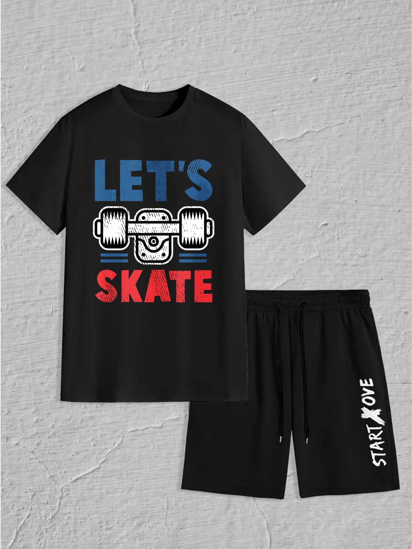 

Мужской комплект 2025 Летний комплект мужской одежды спортивный мужской комплект с круглым вырезом с принтом Костюм для мужчин тренировочный костюм комплект мужской графический