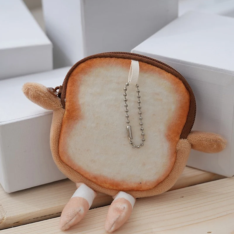 Creativo divertente Toast e pane Zero portafoglio sacchetto di formaggio ciondolo portafoglio borse portafoglio cartone animato donna borsa Walle accessori ciondolo