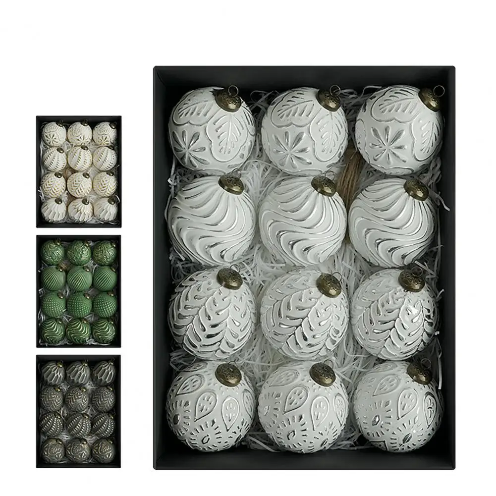 

Christmas Ornaments Shatterproof Christmas Balls Set 12 Pcs Shatterproof Vintage Christmas Ball Ornaments for Xmas Tree