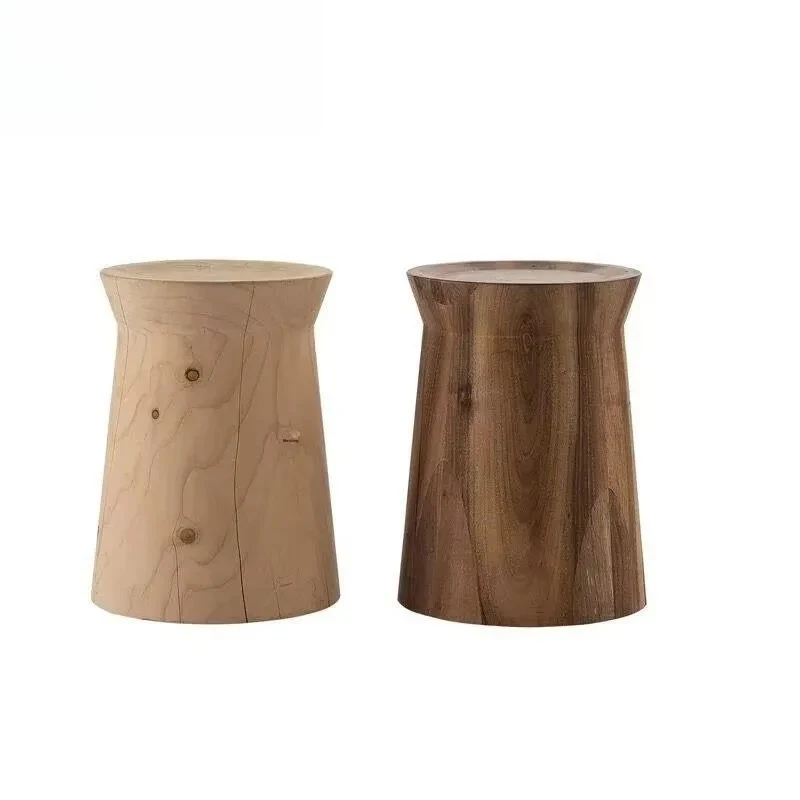 Creative pine solid wood simple bench carving edge table bedside table sofa small living room corner table