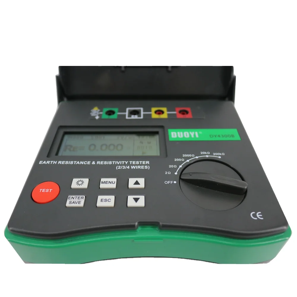 DUOYI DY4300B Ground Resistance Tester 4-Terminal Earth Ground Resistance and Soil Resistivity Tester