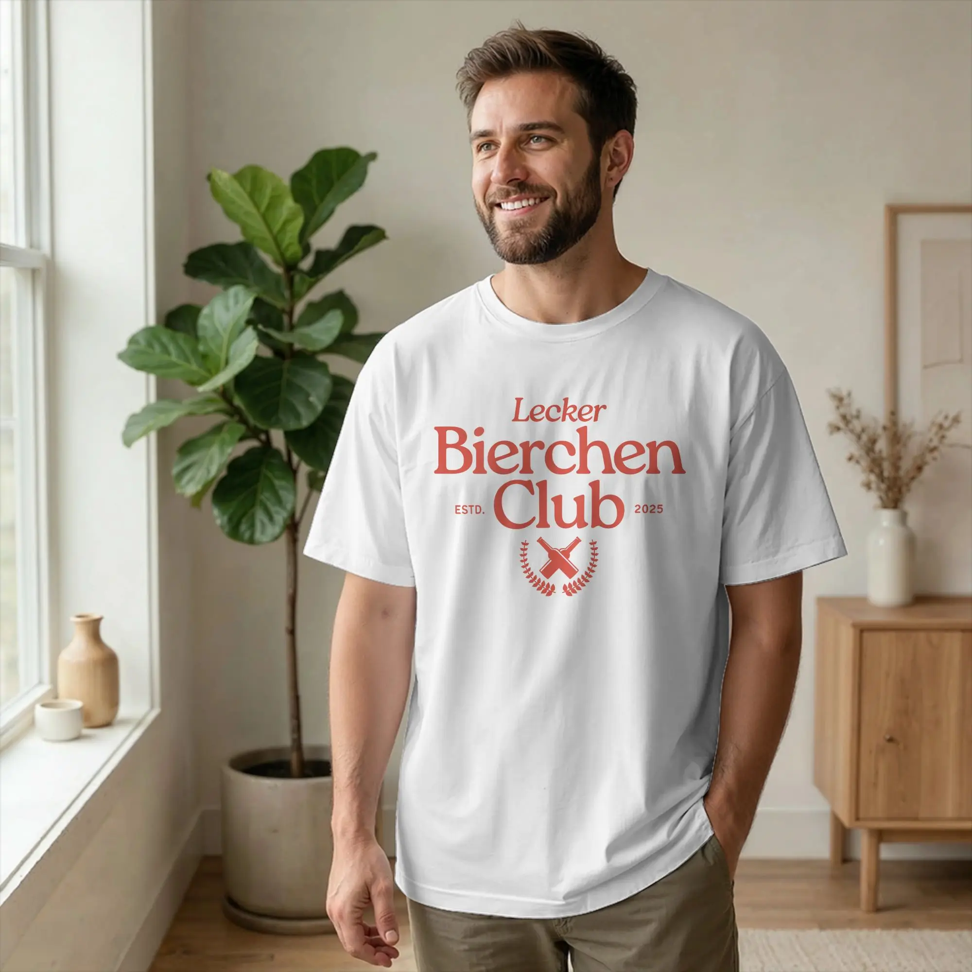 Men Lecker Bierchen Club Beer T Shirt Malle Daydrinking 100% Cotton merch Short Sleeve Round Collar Tee Shirt Gift Idea T-Shirts