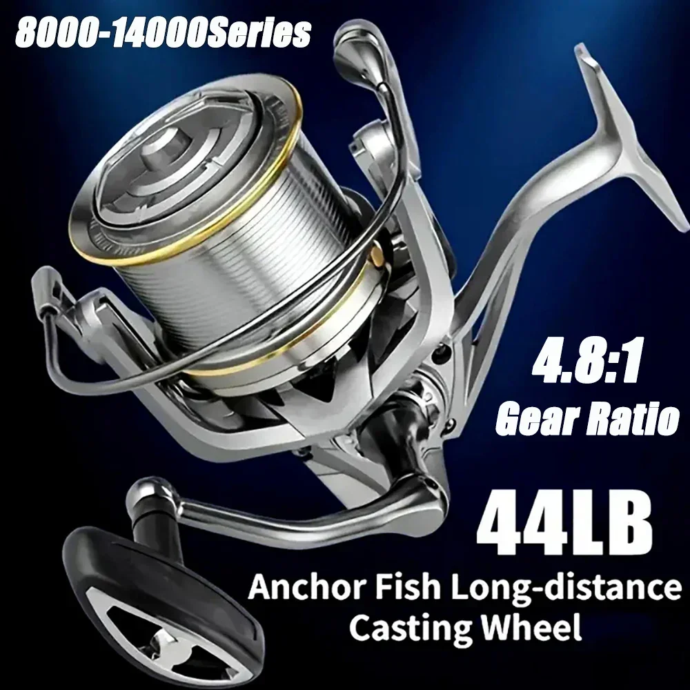 

Big Spinning Fishing Reel 8000 9000 10000 12000 14000 Reel Super Drag 20kg Powerful Reel Saltwater Freshwater Fishing