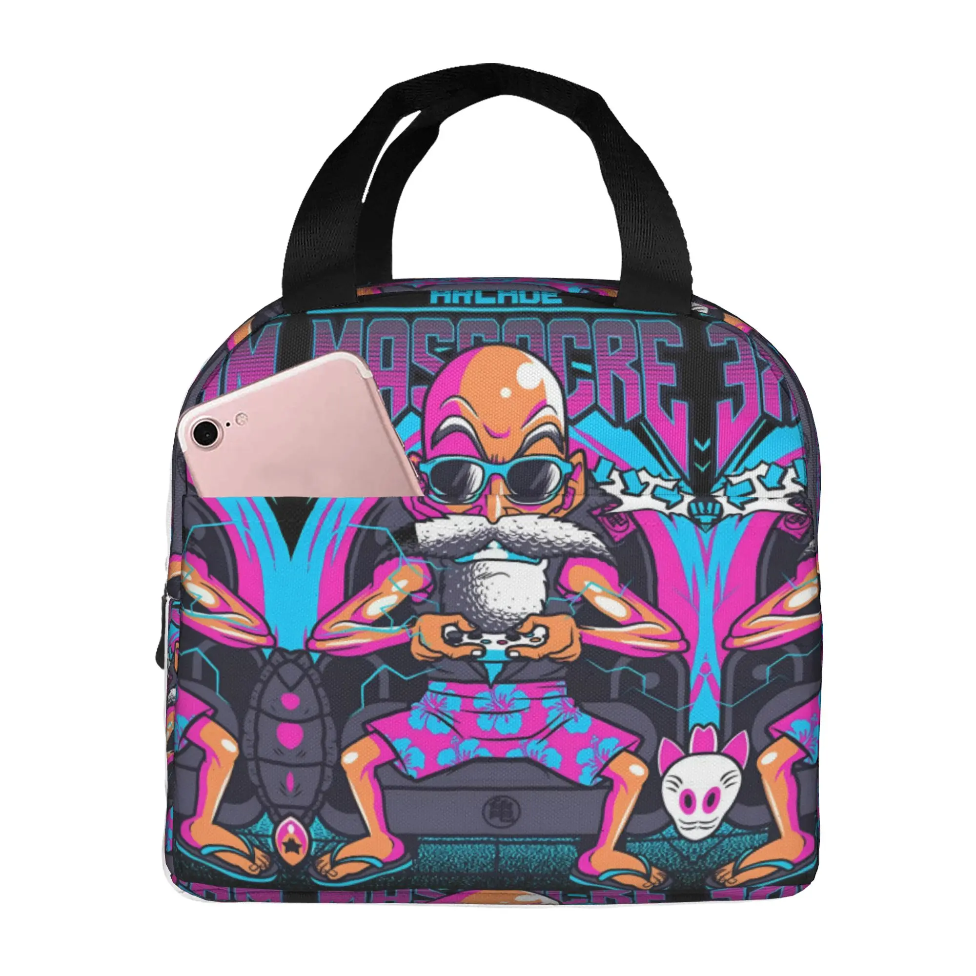 

Custom Masters Roshis Insulated Lunch Bags for Women Men Funny Resuable Thermal Cooler Food Lunch Box School