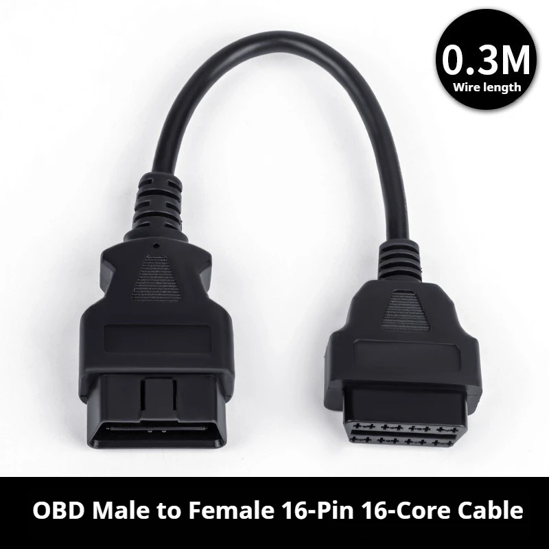 

16pin OBD2 Extension Cable 16 Pin OBDII OBD 2 EOBD Extend 16pin Male To Female Onboard Connector for Car Fault Diagnostic Tool