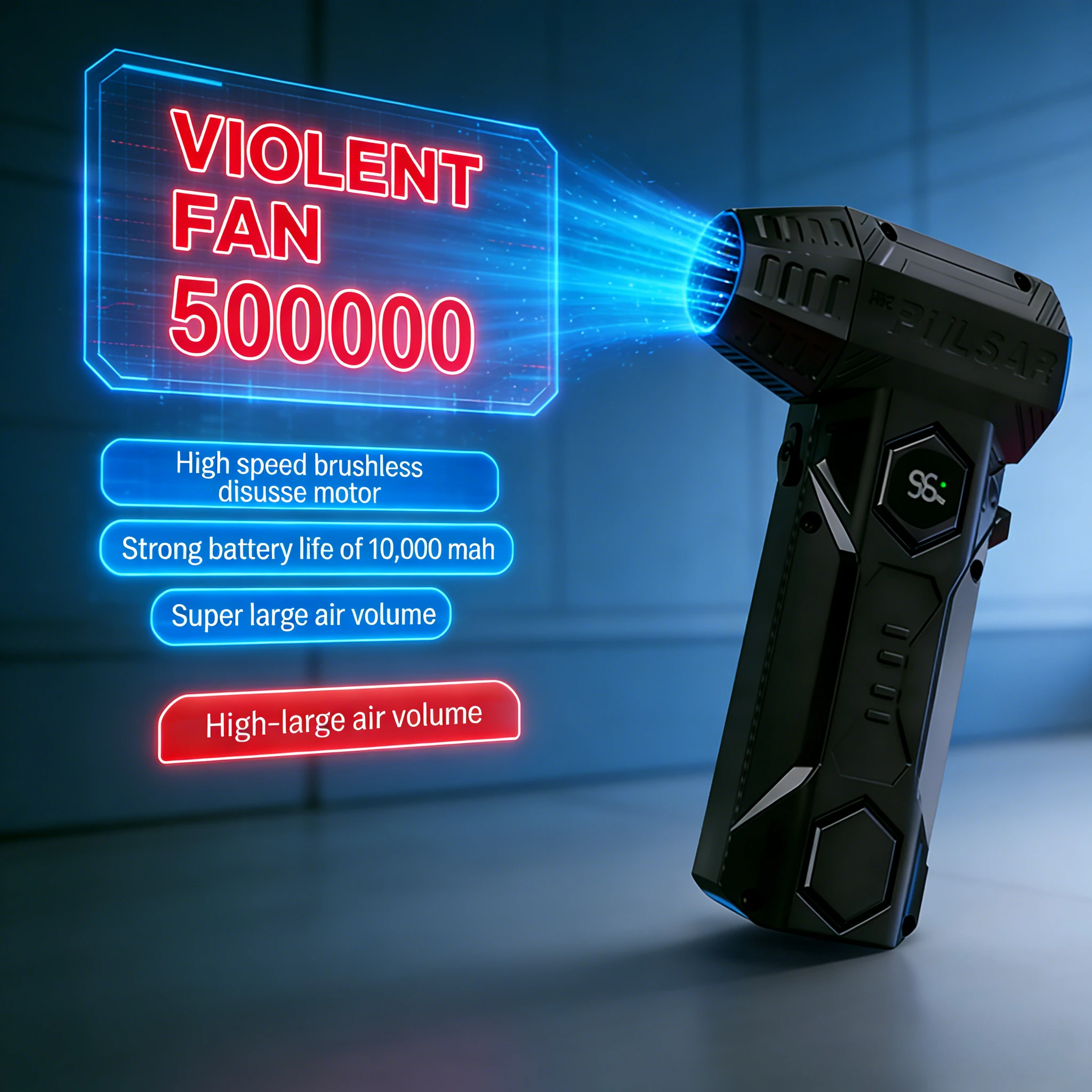 

X11 Air Duster Vacuum Blower | 500000RPM High Power | Power Display | Car Cleaning Essential Tool