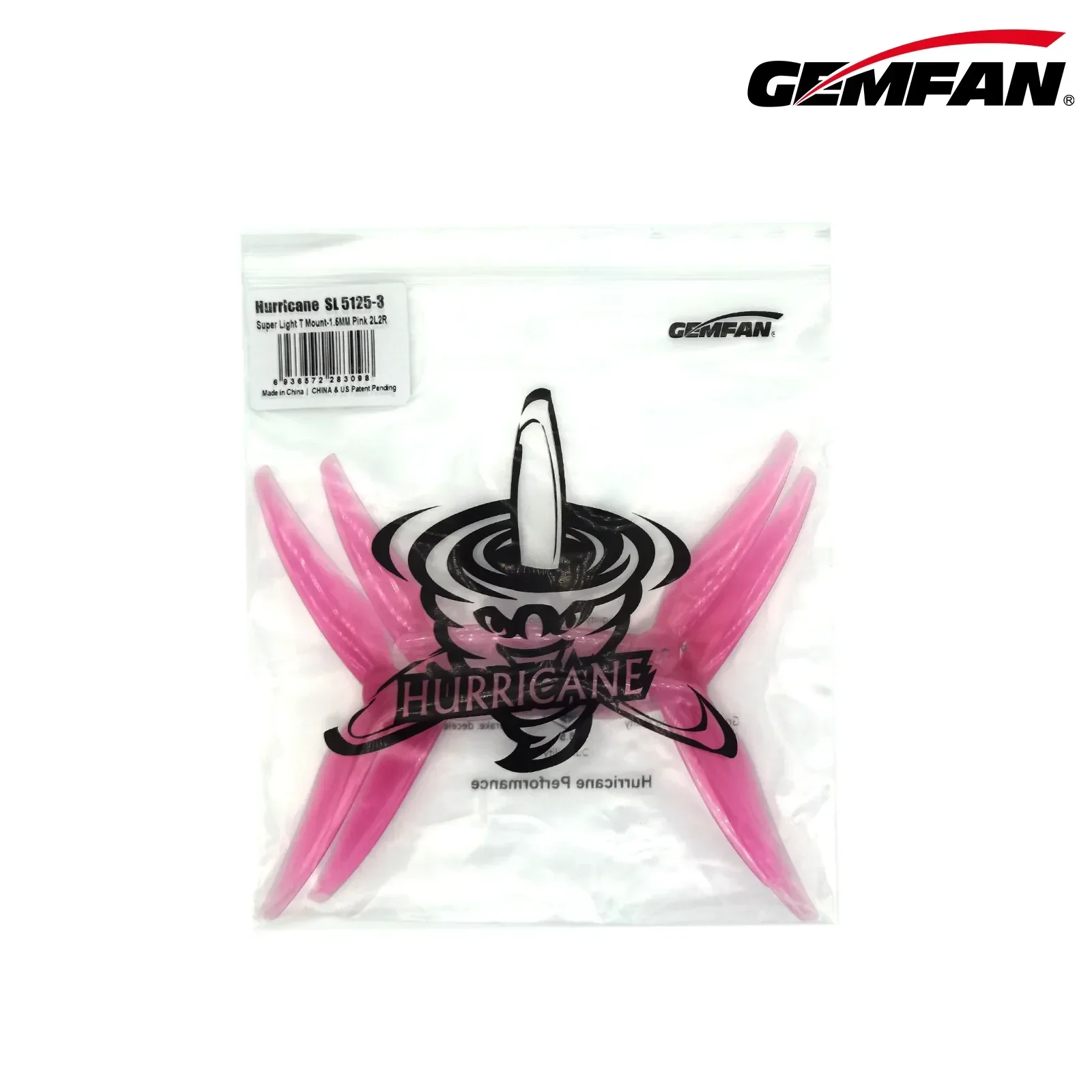 Gemfan SL5125 5.1X2.5X5 10 Paires (10CW + 10CCW) Hélice à 3 Pales 1.5mm (Document Aléatoire) pour FPV 5 Pouces, Cure-Dents Mini Drone Longue Portée