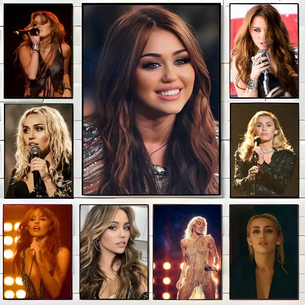 Miley Cyrus Pop_Culture Poster Arte de Parede Impressa Pôster Decorativo Mural Decoração de Casa Presente Sem Moldura