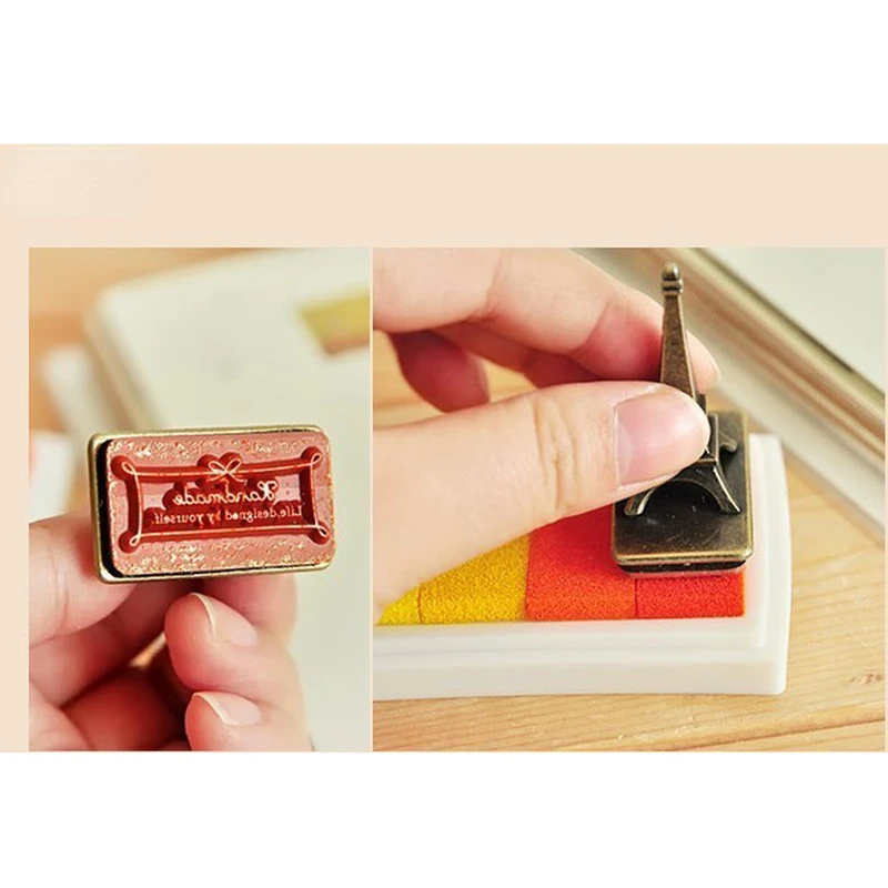 1pcs Child Craft Oil  Gradient Color Based Diy Ink Pad Rubber Stamps Paper Scrapbooking 15 Colors Finger Paint