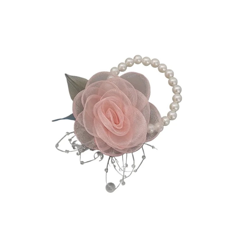 

*Rose Wrist Corsage Flower Set Wedding Bridal Wrist Flower Corsage Hand Flower Prom Cocktail Party Corsage Boutonniere