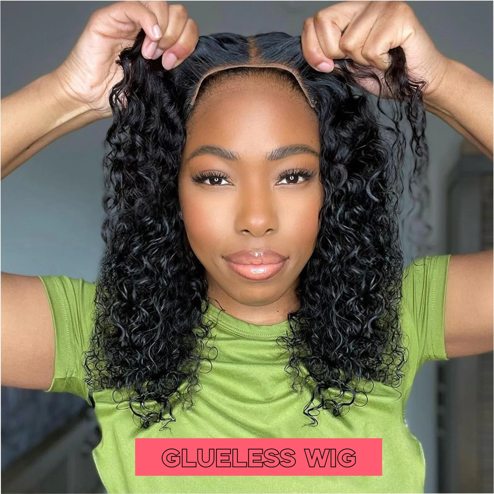 

Парик-каре 5x5 4x4 HD с глубокими волнами, из натуральных человеческих волос, без клея, с предварительно выщипанными прядями, кудрявый, бразильский, готовый к использованию