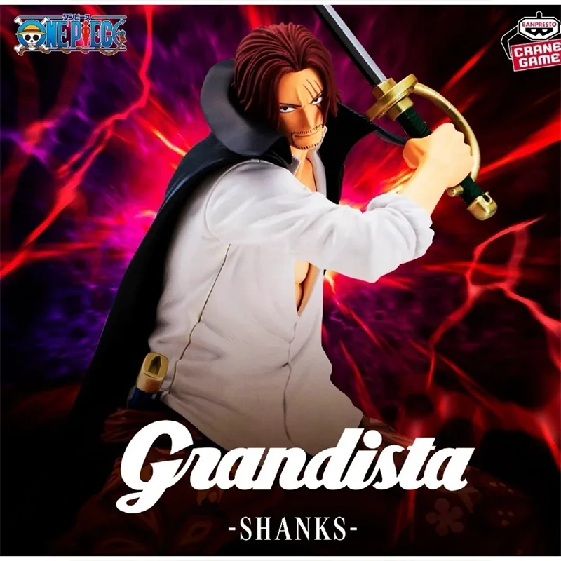 오리지널 반다이 원피스 Shanks Grandista 피규어 Banpresto 22cm 피규어 애니메이션 액션 모델 Collectible Figurals Brinquedos Toys