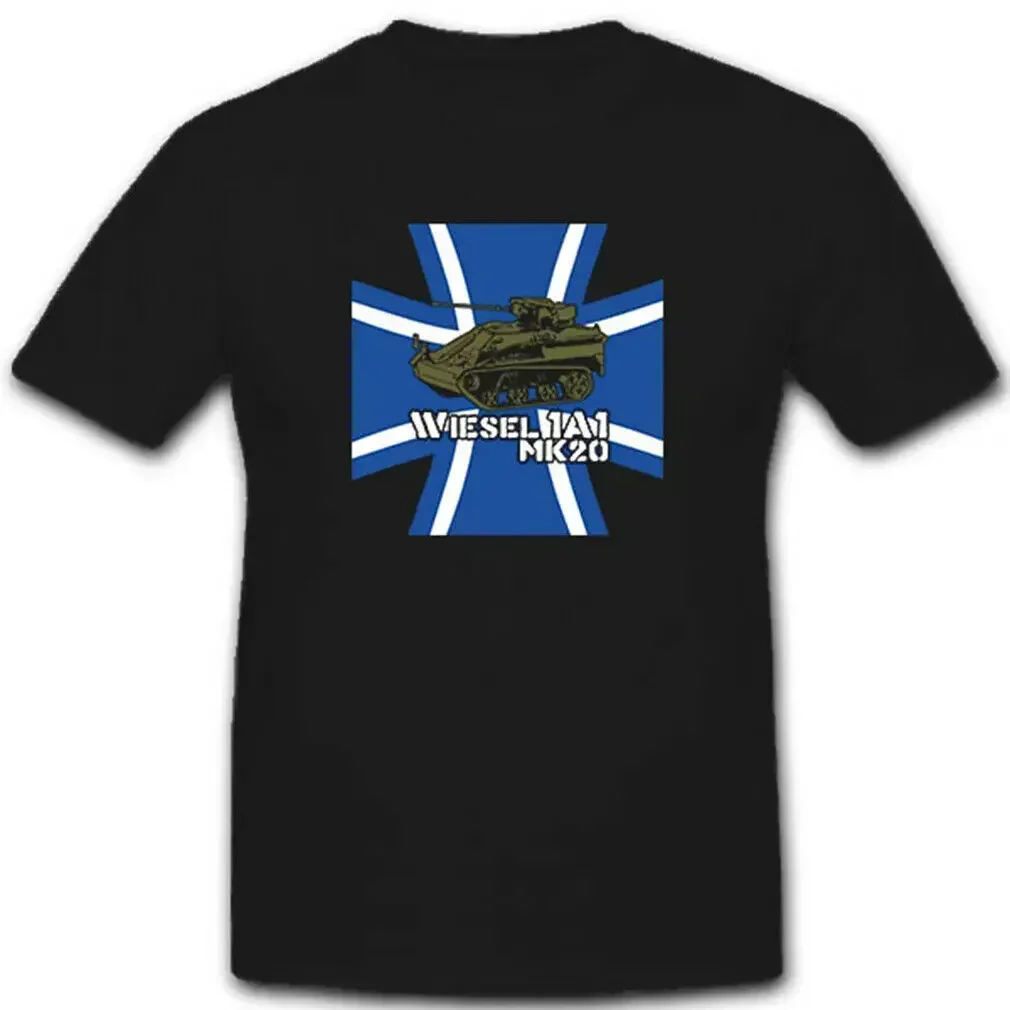 Bundeswehr Wiesel 1A1 MK20 Cross Tracked Armored Vehicle T Shirt. Short Sleeve 100% Cotton Casual T-shirts Loose Top Size S-3XL
