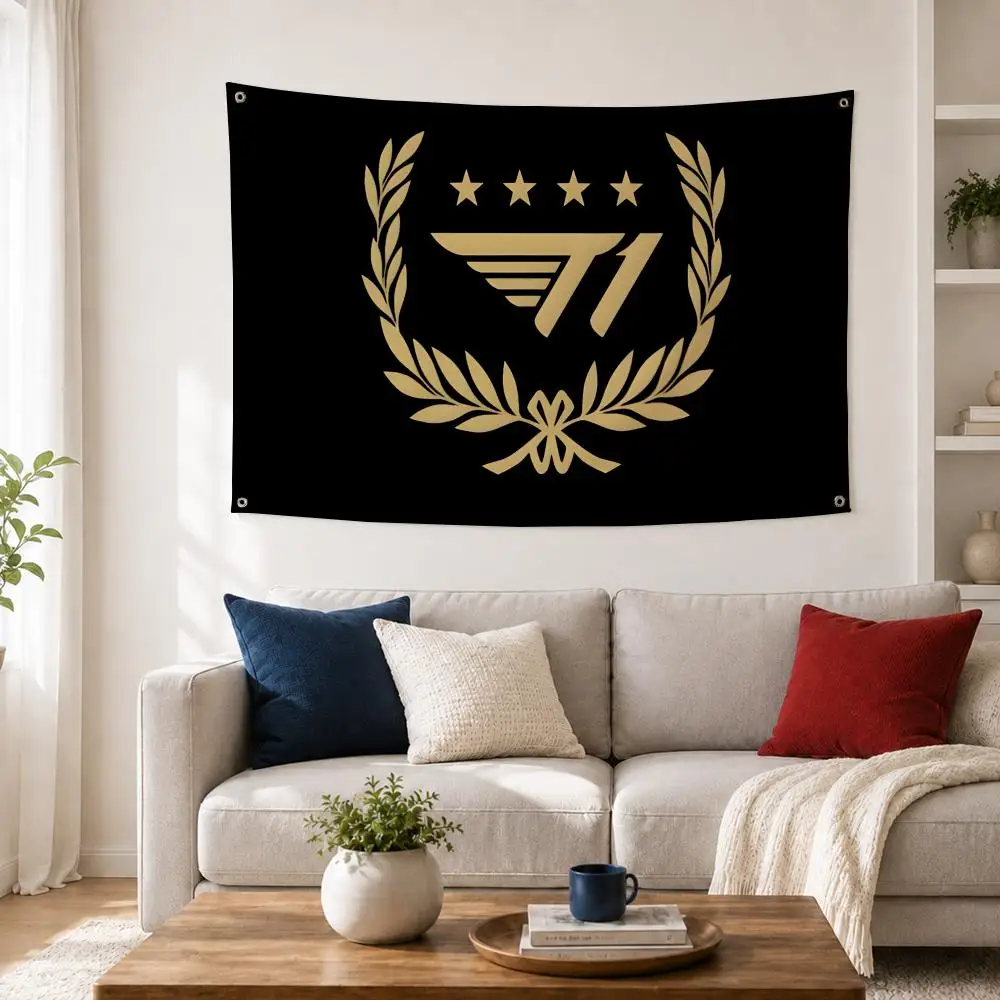 Esports Team SKT T1 Flags Home Bedroom Wall Flag, Outdoor Concert Background Art Banner