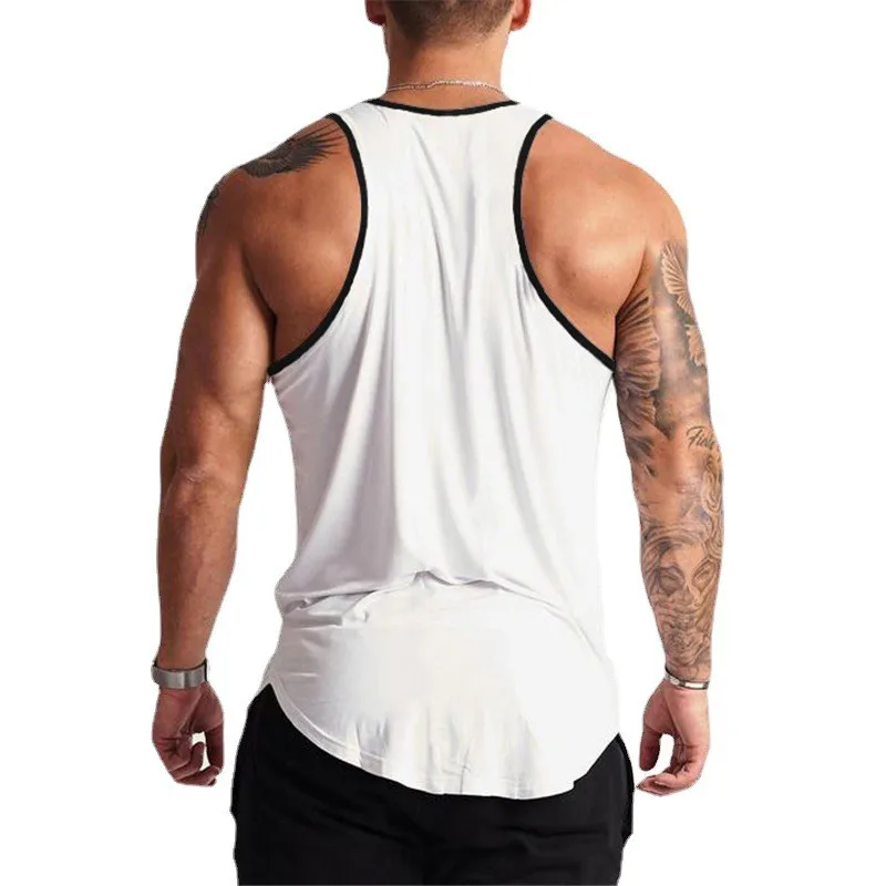 Muscleguys Men\'s Gym Clothing Bodybuilding Tank Top Summer Fashion Sleeveless Shirt Cotton Fitness Sportswear Slim Muscle Vests