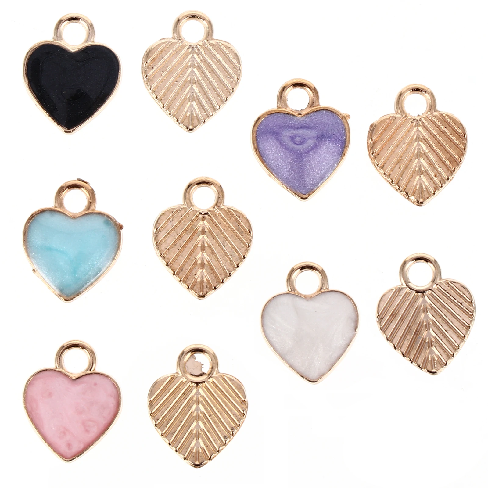 

50 Pcs Heart Pendant DIY Jewelry Accessory Accessories Bracelet Charms for Earrings Ornament
