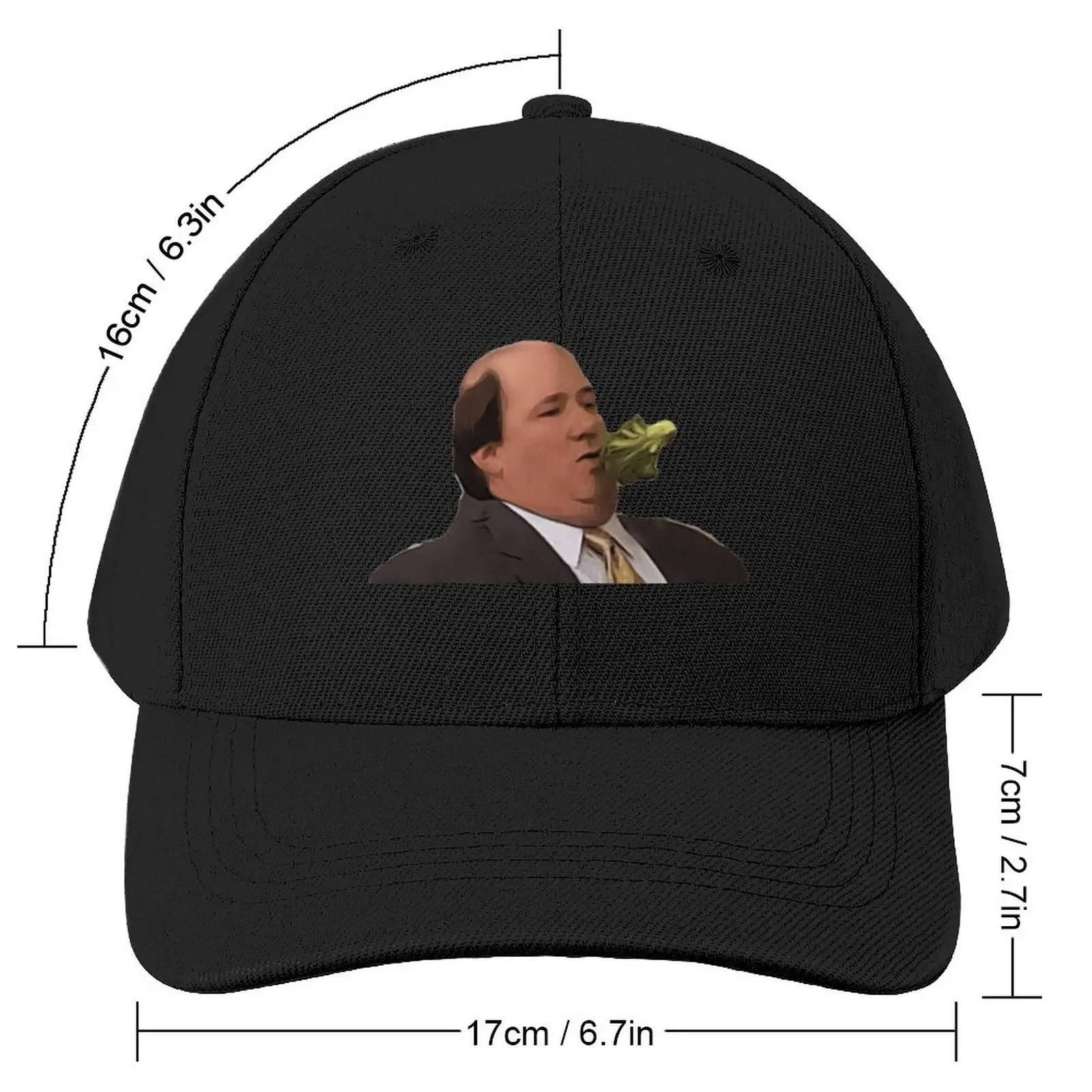 Kevin and broccoli, The Office, Funny Kevin Malone Scene, Digital artwork, pop art, digital drawing, cartoon art, f Baseball Cap