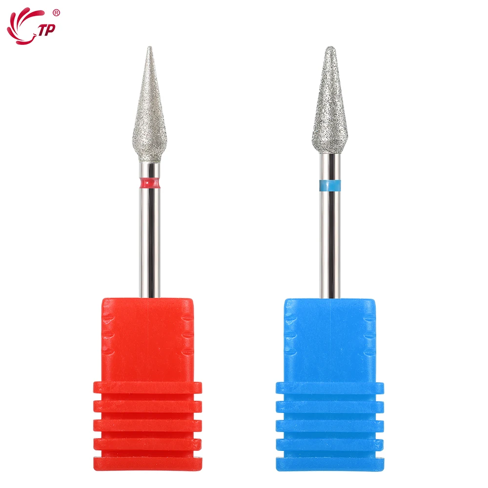 

TP Diamond Cone Nail Drill Bit 3/32" Cuticle Clean Burr Rotary Russian Electric Nail Files Milling Cutter for Manicure Accessory