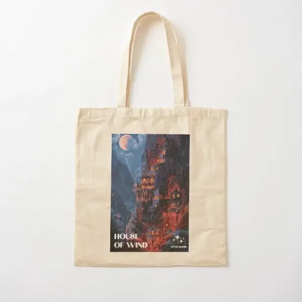

House Of Wind Acotar Cotton Canvas Bag Ladies Travel Handbag Reusable Tote Women Fabric Unisex Foldable Printed Casual Fashion