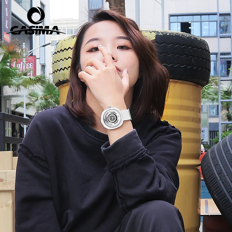 CASIMA Silicone strap Quartz Movement Watches for students, creative watch without pointer, Waterproof, Model CS2134-1032