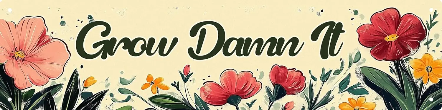 

Садовый знак Grow Damn It Садовые цитаты Тема Винтаж Металлическая жестяная вывеска Растения Ретро украшения Плакат Знак для дома Кухня Ферма