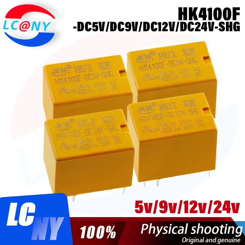 10PCS relay HK4100F-DC12V-SHG HK4100F-DC5V-SHG 6 pin 3A 3V / 5V / 9V / 12V / 24V HK4100F-DC24V-SHG HK4100F-DC3V-SHG new relays