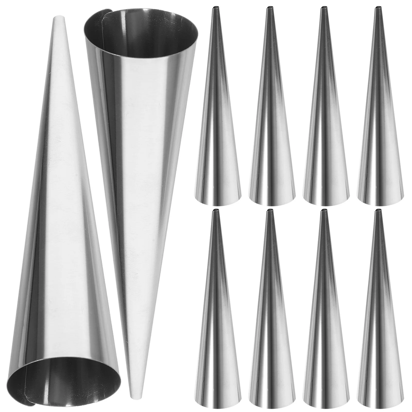 

10 Pcs Cream Horn Molds Stainless Steel Croissant Baking Mold Pastry Tube Bread Making Tools Reusable Easy Maintenance