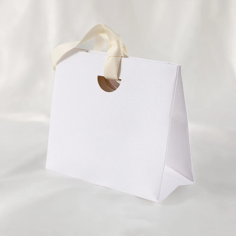 

5PCS Paper Jewelry Storage Bags Ribbon Earphones Lipstick Tote Bags with Handle Jewellery Packaging Handbag