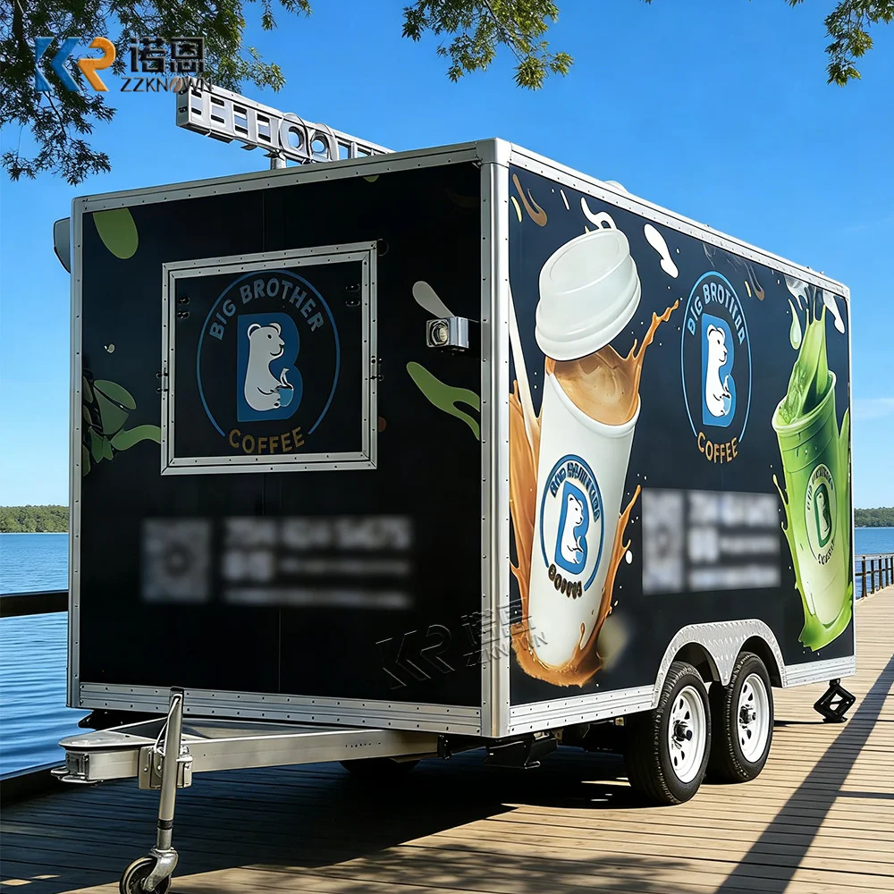 Beverage Catering Trailer Food Trailer Custom Built Mobile Outdoor Vending Catering Truck Coffee Snack Pizza Food Truck For Sale