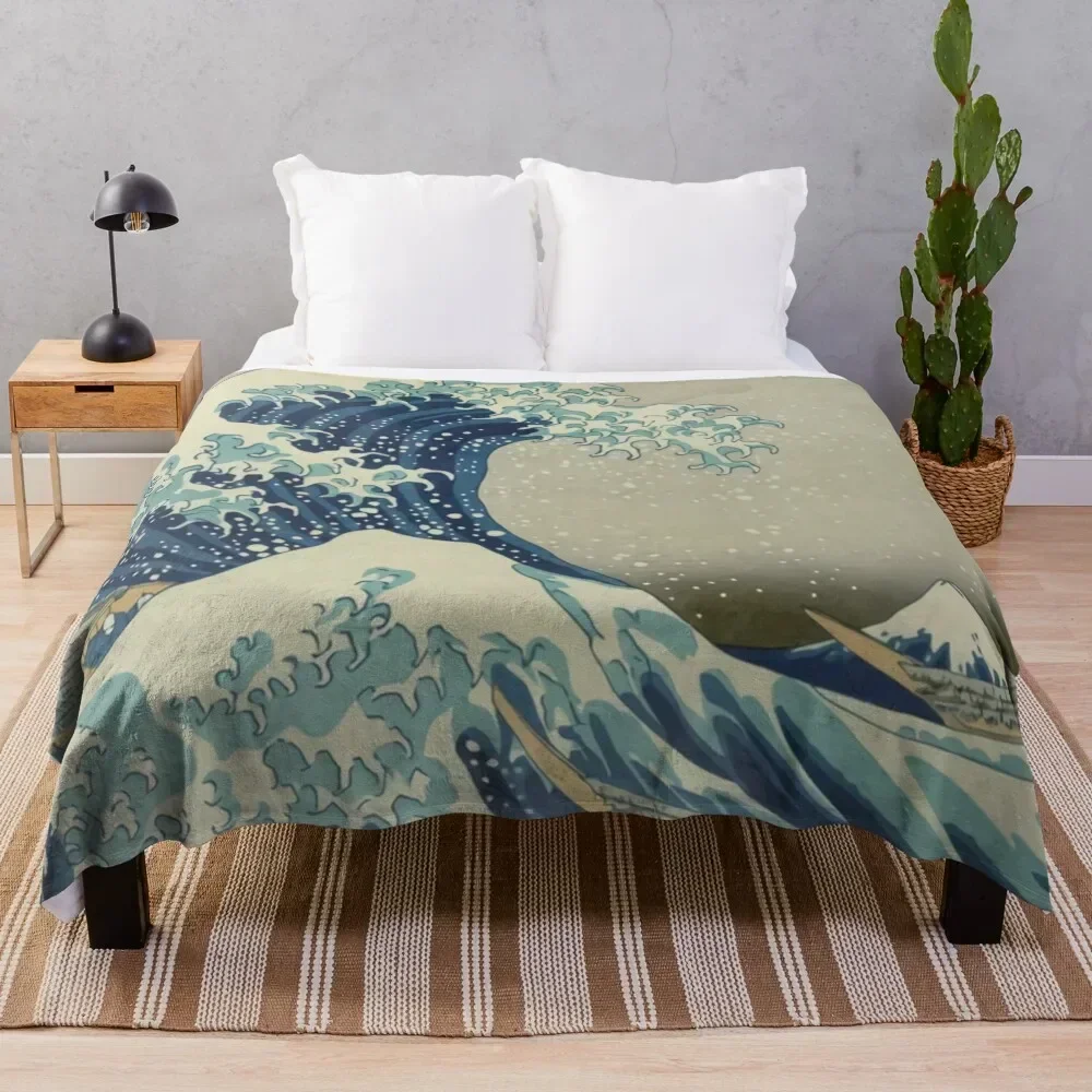 

Great Wave off Kanagawa Throw Blanket Stylish Warm Blanket for Living Room Bedroom