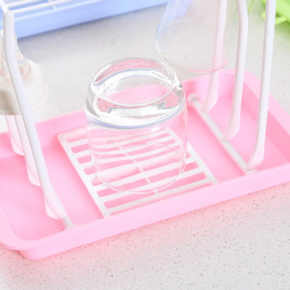 

Baby Bottle Drying Rack Foldable Food Grade PP Portable Vertical Design Countertop Holder for Nipples Breast Pump Pacifiers Baby