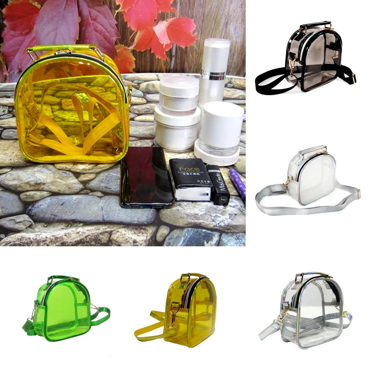 

Прозрачная сумка-мессенджер на плечо, летняя сумка из ПВХ, сумка-желе, сумочка для помады, модные сумочки для повседневного использования, для пляжного отдыха