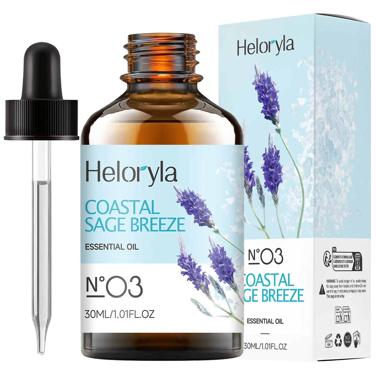 Coastal Sage Fragrance Oil – long-lasting scent, deeply nourishing for the skin, versatile use, Autumn/Winter edition.