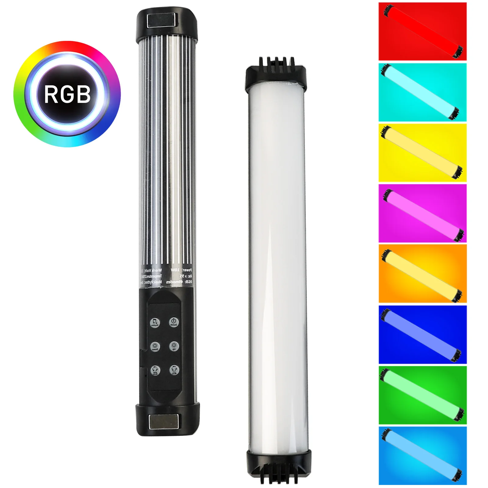 Tragbarer RGB LED-Lichtstab, 2700K-7500K Bi-Color & RGB Aufhellungslicht, 900LM Handgehaltenes Blitzlicht für Fotografie, Video & Party