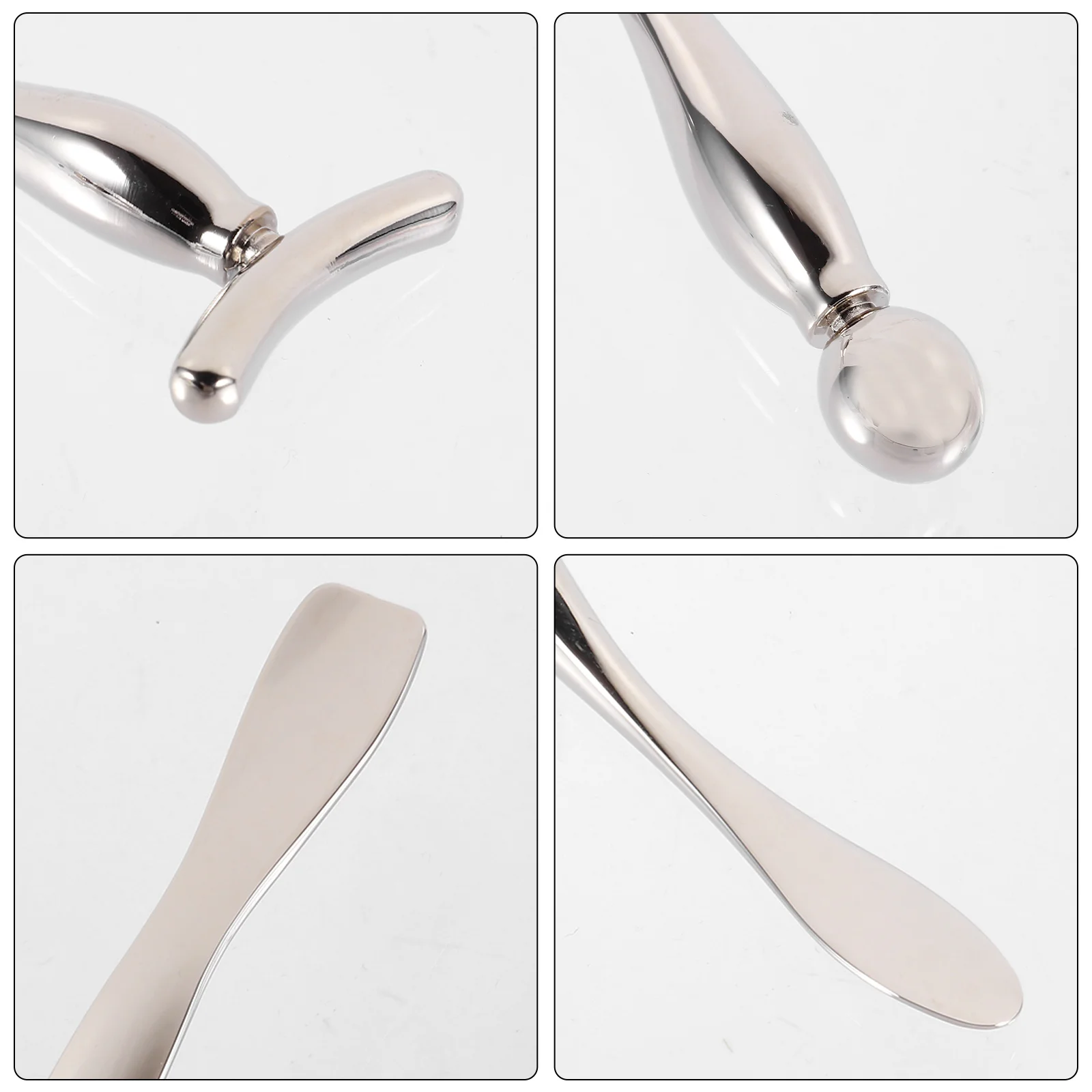 

3 шт., крем для глаз, металлическая ложка для макияжа для массажа лица, уменьшает темные круги, портативный инструмент для ухода за кожей для женщин