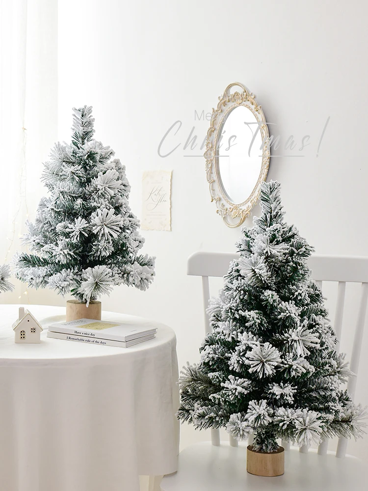 Snowfall Mini Christmas Tree Desktop Decoration for Home Use 30/45/60CM Cedar