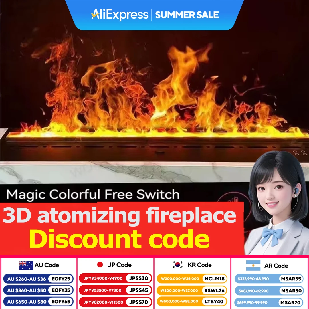 

Nordic Embedded Fireplace with Fire Imitation for Living Room 3D Atomizing Fireplace Light Luxury Decorative Electric Fireplaces