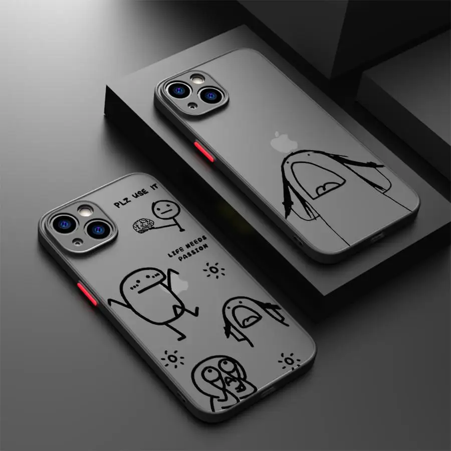 Interesante funda de arte divertido para iPhone 11 17 16 Pro Max 16e 12 13 Mini 14 15 Plus XS 17 Air funda trasera para teléfono