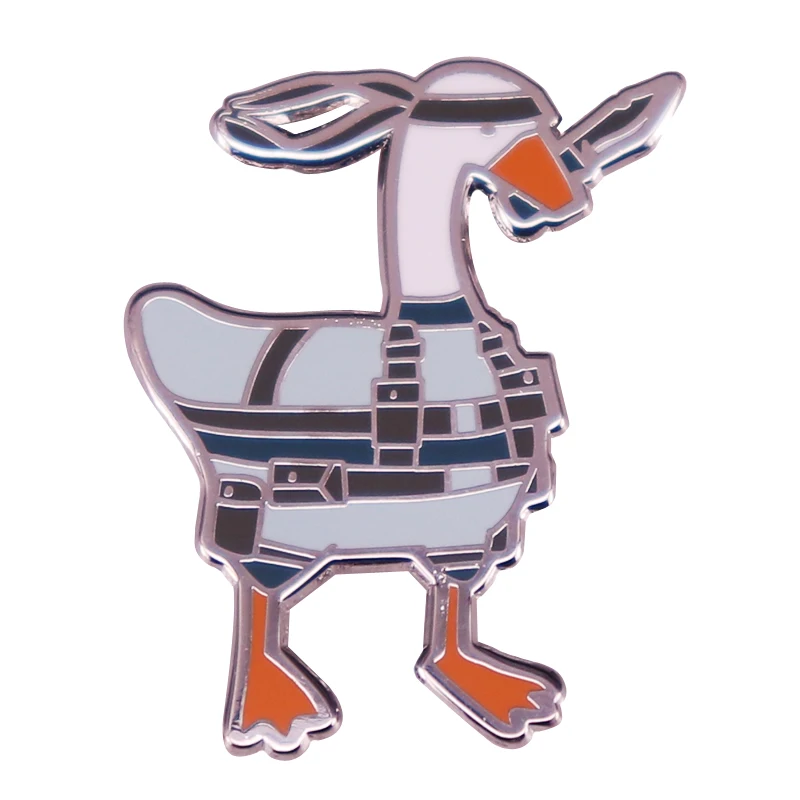 Untitled Killer Goose Agent Animal Brooch Badges Enamel Lapel Pin Brooches Jackets Jeans Jewelry Accessories