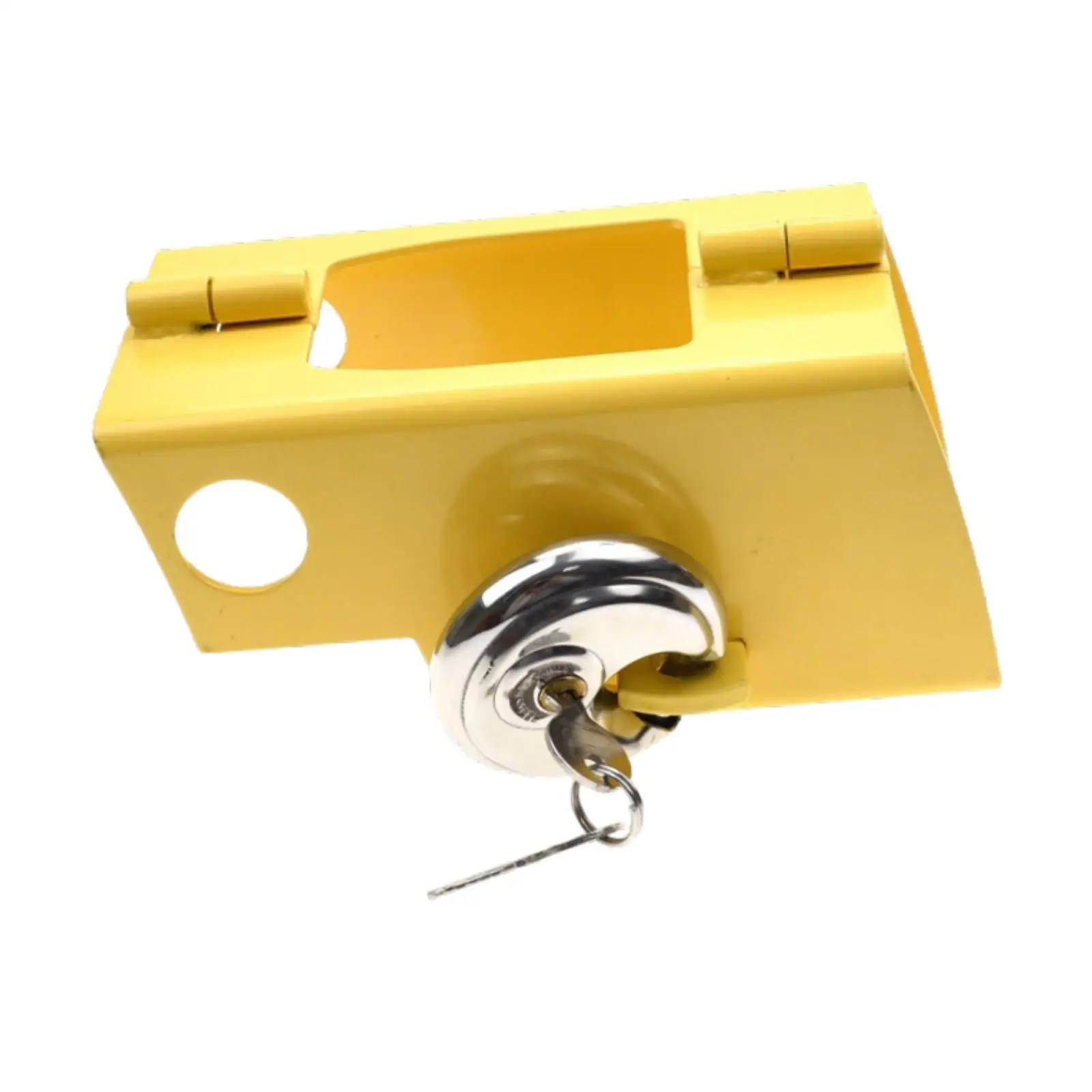 Trailer Coupler Lock Heavy Duty Professional Camper Accessories Bright Yellow Sturdy Practical Trailer Lock for Trailer Trucks