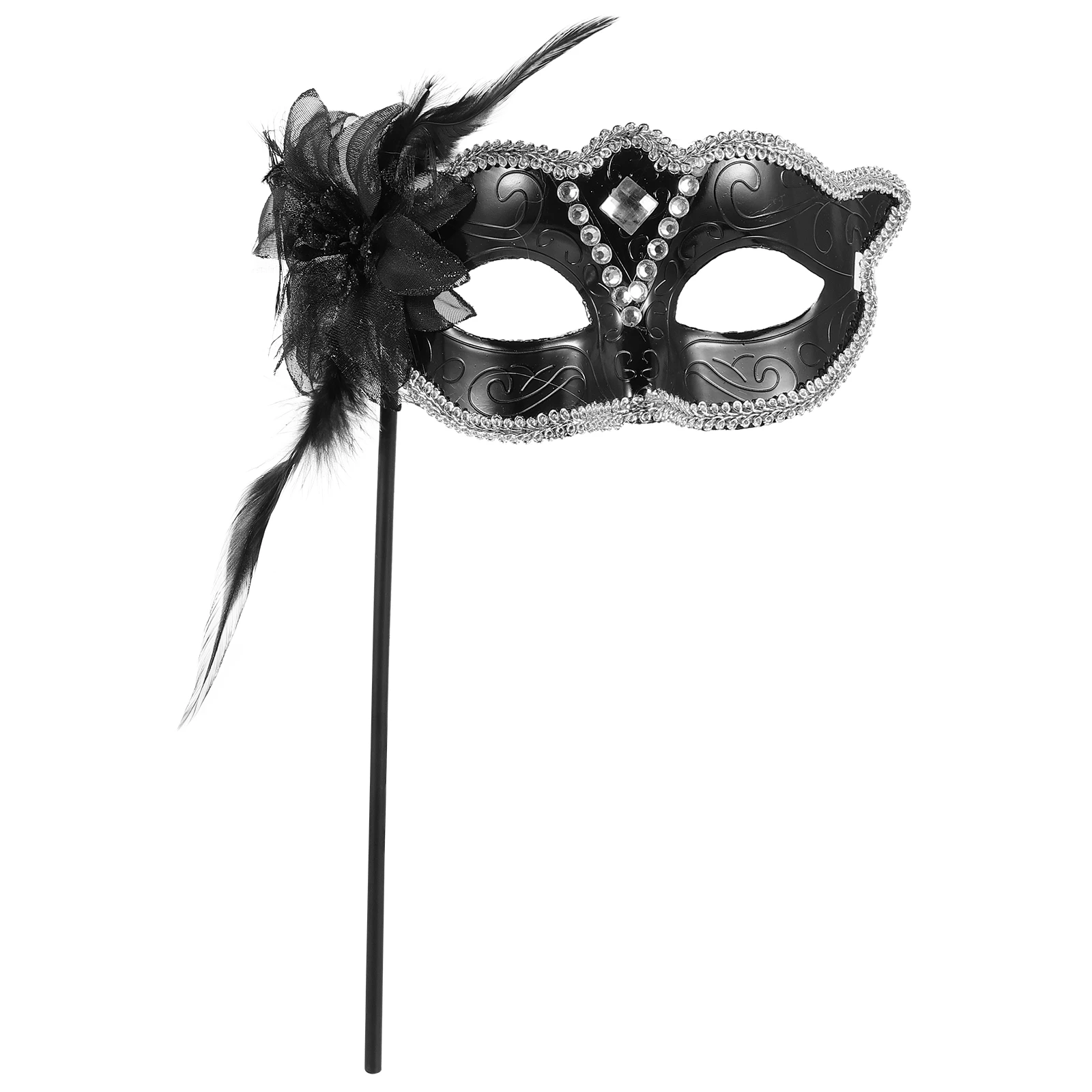 

Mask Masquerade Women Beautiful Masks Costume Plastic Prom Handheld Party Halloween Christmas Gras Ball